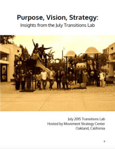 Purpose, Vision, Strategy: Insights from the July Transitions Lab – Transitions Lab