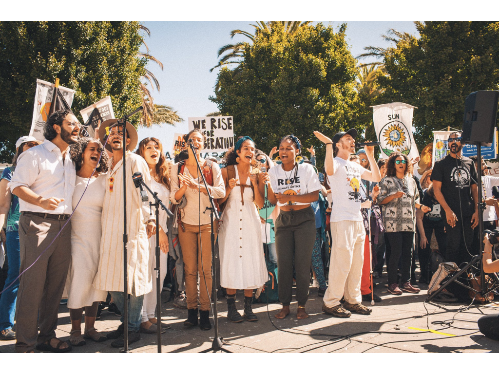 Thrive Network Choir at a Climate March