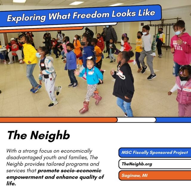 @the_neighb is one of MSC's newest fiscally sponsored projects! They provide programs and services that promote socioeconomic empowerment and enhance quality of life.⠀
Join us during the month of July as we explore what freedom looks like in the U.S. through the MSC ecosystem.⠀
⠀
#WhoGetsToBeFree #EconomicFreedom