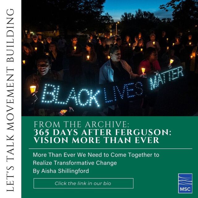 Today, we remember the Ferguson unrest that sparked a powerful wave of change after the tragic shooting of Michael Brown. It demanded our attention and action.⁣
⁣
On this day, we revisit '365 Days After Ferguson: Vision More Than Ever,' a compelling piece penned by @intelligentmischief's creative director, Aisha Shillingford, emphasizing the ongoing need for unity in transformative change. Let's honor the past by shaping a better future, where our collective vision and action create lasting impact.⁣
⁣
💫🔗 Link in bio to revisit the piece. Let Ferguson's call for racial justice inspire us to fund a world of imagination, not militarization, for our communities. 🌍✊🏽 ⁣
⁣
#survivalandbeyond #blackrenaissance #blacklivesarefree 
#transformativechange #michaelbrown #worldasitis #worldasitshouldbe #ferguson