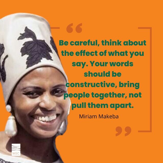 🖤 This Black August, we're reflecting on the wisdom and legacy of the legendary Miriam Makeba. Her words remind us that unity, compassion, and mindfulness are at the core of our strength as a community.⁣
⁣
"Be careful, think about the effect of what you say. Your words should be constructive, bring people together, not pull them apart." - Miriam Makeba⁣
⁣
Let's celebrate Black August by embracing her message, honoring the past, and building a future that uplifts all. #BlackAugust 🎵💫