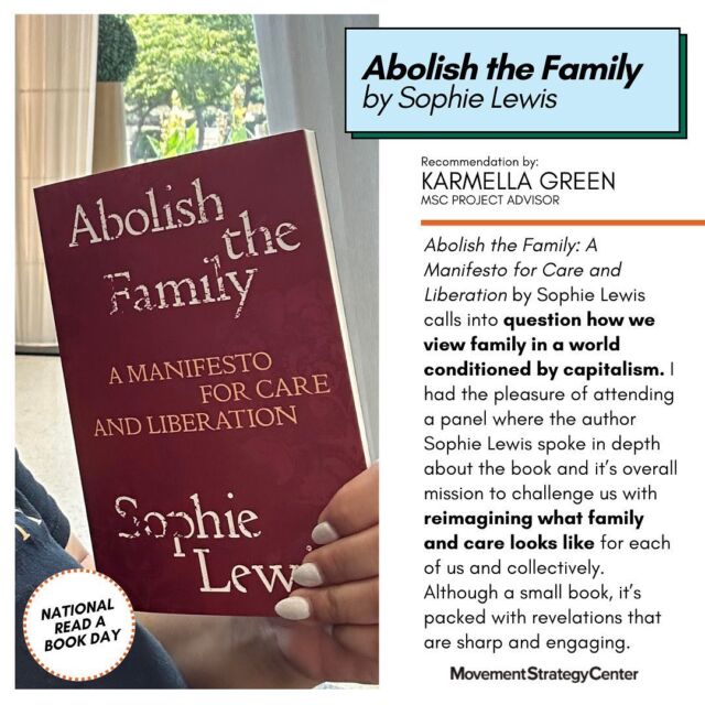 At our recent All Staff Retreat, heartfelt conversations inspired a delightful exchange of must-reads. ⁣
In celebration of #ReadABookDay and #InternationalLiteracyDay that graced us earlier this month, we thought of sharing some literary gems from our shelves with all of you! 📚✨⁣
⁣
Here's what we're delving into:⁣
"Abolish the Family" by Sophie Lewis (@repeaterbooks)⁣
"Good Talk" by Mira Jacob (mirajacob)⁣
"Narrative of the Life of Frederick Douglass" by Frederick Douglass (@penguinclassics)⁣
"Better Living Through Birding" by Christian Cooper (@melvillehouse)⁣ (@christiancooperbirder)
"Listening to Stone: The Art and Life of Isamu Noguchi" by Hayden Herrera (@oguchimuseum)⁣
"Demon Copperhead" by Barbara Kingsolver (@harpercollins )⁣
"Harlem Shuffle" by Colson Whitehead (@doubledaybooks)⁣
⁣
Which of these have you read, or are on your TBR list? Drop your thoughts or any book recommendations of your own down below! 📖❣️⁣
⁣
#MSCReads #BookRecommendations #RetreatReads