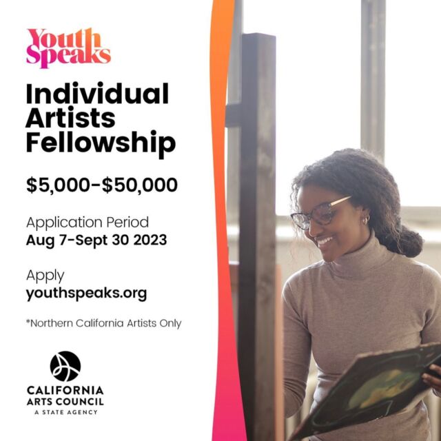✨ Attention Northern California Artists! The CAC Individual Artists Fellowship by @youthspeaks is here to celebrate YOUR excellence! From visual to performing arts, we're here to recognize and uplift your unique talents. 🎨🎭🎵⁣
⁣
🚀 Grant Awards: Dive into your passion with grants ranging from $5,000 to a whopping $50,000!⁣
🔗 How to Shine? Apply at youthspeaks.org before the clock strikes midnight on September 30.⁣
📍 Note: This one's specially for our Northern California community.⁣
⁣
Spread the word, let your artist friends know, and let's amplify #BayAreaArtists together! 🌟⁣
#YouthSpeaks #YouthVoice #SF #ArtistFellowship