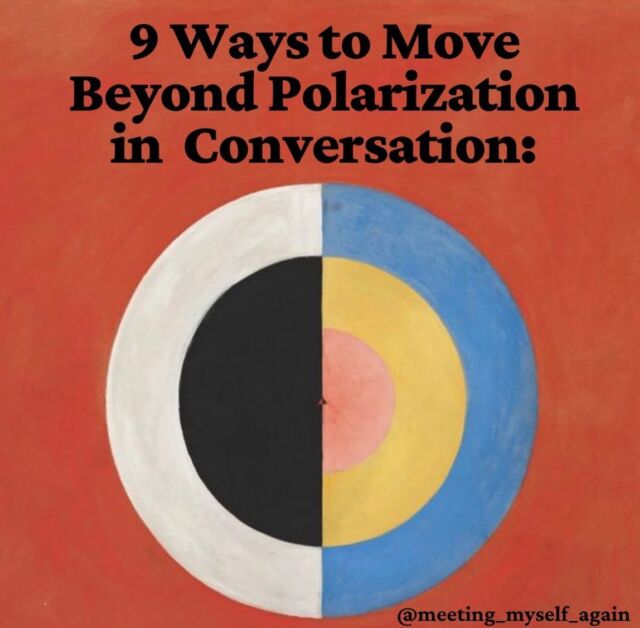 🌍 On this International Day of Tolerance, @meeting_myself_again shares a timely reminder of the importance of meaningful communication, especially in the face of disagreements on polarizing topics.⁣
⁣
Navigating conversations that are emotionally, psychologically, and politically charged can be challenging, especially with loved ones or those we wish to remain connected to. Her insights on acknowledging our experiences and taking a moment to pause can be the key to understanding each other better. This pause can open doors to common ground, helping us realize that we might be feeling similar emotions. In her words, it's about moving beyond polarization and towards something transformative, cherishing the preciousness of human life, and embracing our similarities over our differences.⁣
⁣
May her message inspire and support you in your conversations, fostering understanding and connection.⁣
⁣
Painting by Hilma af Klint🎨

#InternationalDayOfTolerance #DifficultConversations #MoveWithLove
