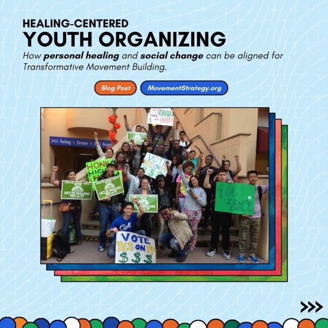Read about how youth organizing, personal healing, and social change can be aligned for Transformative Movement Building.⁣
⁣
Read now on the Move Blog: movementstrategy.org/blog_post/its-time-for-healing-centered-youth-organizing/⁣
⁣
Join us during the month of November as we highlight the future of philanthropy: dismantling oppressive systems, engaging community, and building Transformative Movements.