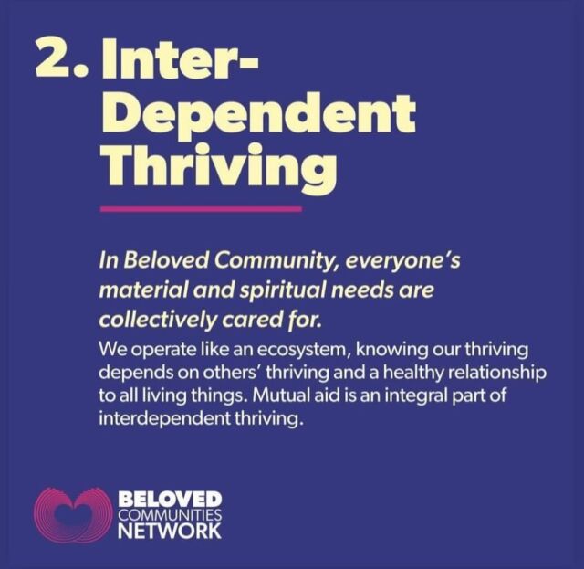Embracing the vision of the Beloved Community, we're inspired by @belovedcommunitiesnetwork who are diving into the 8 Essential Elements of Beloved Community. Today, we highlight a cornerstone principle: Interdependent Thriving. 🌿✨

2. Interdependent Thriving: In Beloved Community, everyone’s material and spiritual needs are collectively cared for. We operate like an ecosystem, knowing our thriving depends on others’ thriving and a healthy relationship to all living things. Mutual aid is an integral part of interdependent thriving.

Stay tuned as Beloved Communities Network for more insights and provoke thought on how we can collectively work towards the realization of the Beloved Community.

#BelovedCommunity #HumanKin #Human #Love #Reconnect #MartinLutherKingJr #MLK #FreePalestine #FromTheRiverToTheSea #belovedcommunitiesnetwork