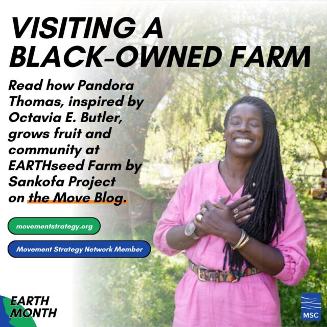 EARTHseed Farm by Sankofa Project, a Movement Strategy Network (MSN) member, is a Black-owned, solar-powered organic farm in Sonoma County, CA, and is a shining example of climate resilience during Earth Month. 🌱

Learn more on the MSC website: https://movementstrategy.org/blog_post/a-black-owned-farm-blooms-in-sonoma-county/

To celebrate Earth Month this April we’re sharing climate-related MSC blogs, partners, and glossary terms. 🌎