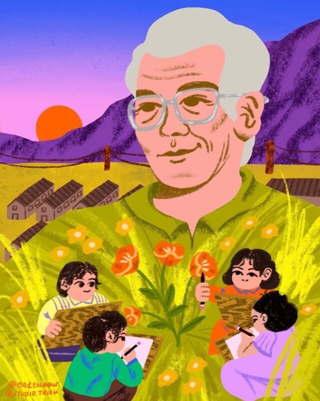 Honoring the incredible Chiura Obata, a Japanese painter who turned adversity into artistry at the Topaz Lake internment camp. Amidst the hardships, he inspired many by teaching them to paint and draw, helping them find beauty in their surrounding. 🖌️

Obata’s legacy shines bright in California history and is a beacon for #AANHPIHeritageMonth! 🌟

🎨 @studio.trieu 
Shared with love from our friends at @calendow