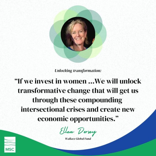 “If we invest in women ... We will unlock transformative change that will get us through these compounding intersectional crises and create new economic opportunities.” – Ellen Dorsey, @wallaceglobalfund 🌍✨

Read more about gender just climate solutions on the Move Blog — link in bio! 

Join us this month as we explore the intersection of culture and social movements, featuring quotes from leaders inside and outside the MSC ecosystem. 

#GenderJustice #ClimateSolutions #MovementStrategy