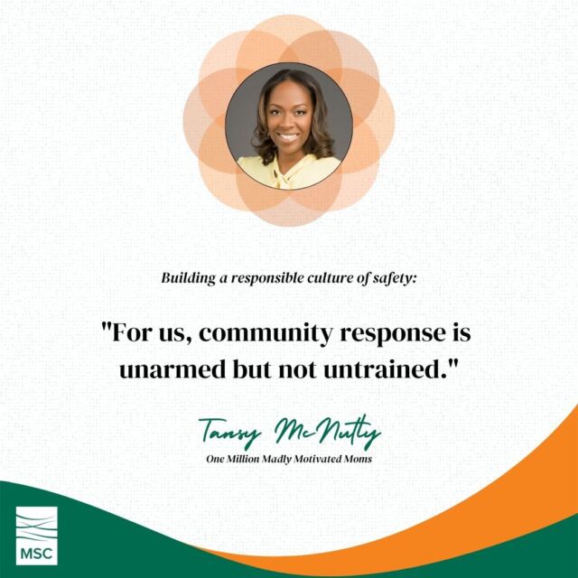 "For us, community response is unarmed but not untrained." – Tansy McNulty, @weare1m4 ✨

Read more on community safety and 988 on the Move Blog — link in bio! 

Join us this month as we explore the intersection of culture and social movements, featuring quotes from leaders inside and outside the MSC ecosystem. 

#CommunitySafety